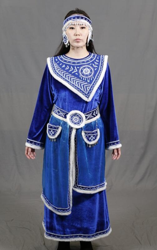 Стилизованное долганское платье "Мать вода"